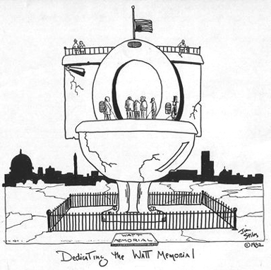 James Watt Memorial The Cartoon From 1982 By Stiles The