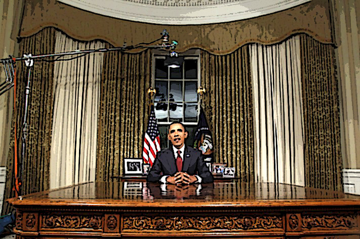 U.S. President Barack Obama speaks after addressing the nation about the end of the U.S. combat mission in Iraq from the Oval Office of the White House in Washington