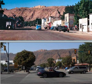 Downtown Moab. 1950 & 2015