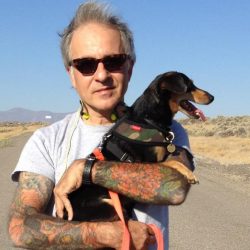 Paul Vlachos with Elko, the Desert Dog