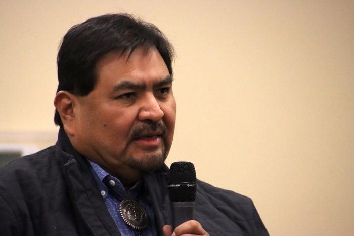 James Adakai, chair of the San Juan County Democratic Party, organized a successful campaign to kill Proposition 10. He said it was one several recent attempts to deny power to Navajos (Bill Keshlear). 