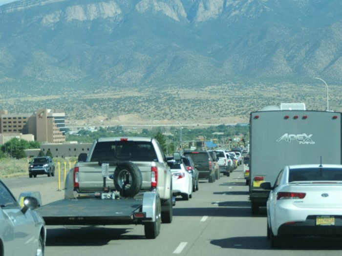 Bernalillo traffic. photo by Jim Stiles