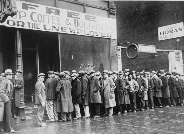 Great Depression bread line