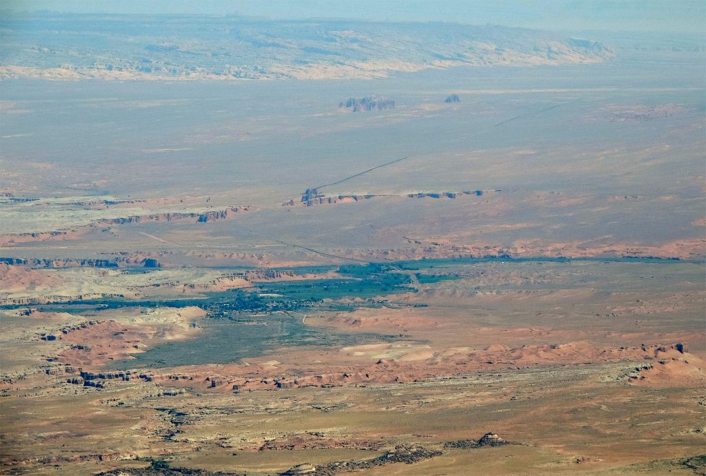 Hanksville, from the Henry Mountains. Photo by Jim Stiles