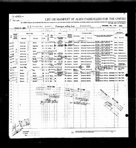 ship manifest