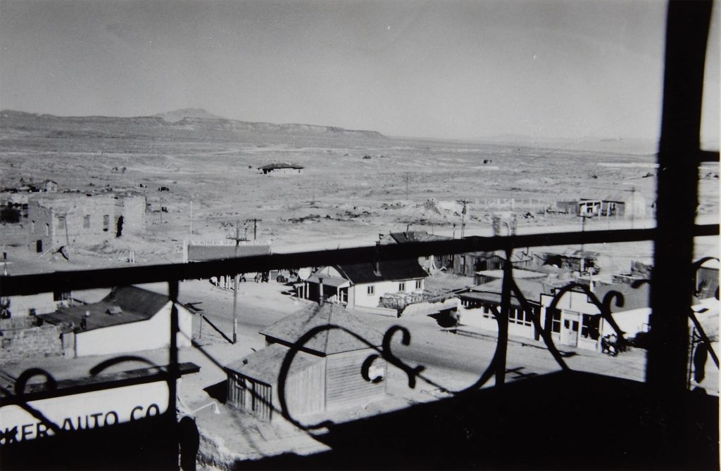 View from a Room at the Goldfield Hotel. Photo by Herb Ringer. 1940s