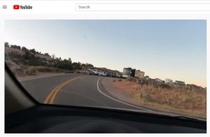 The Mesa Arch parking lot.