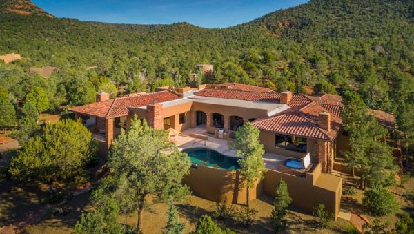 Or this Southwestern-ish, Spanish-y villa (a steal at $3.75 million) in Sedona …