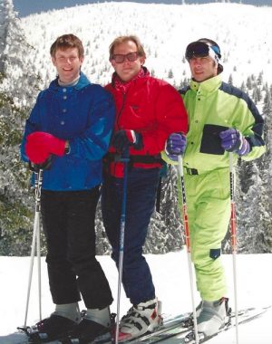 A portrait of cluelessness: We really didn’t think of ourselves as cultural colonists on road trips to Santa Fe. Scott Keshlear, me and Omar Samper in a previous life. (Bill Keshlear)