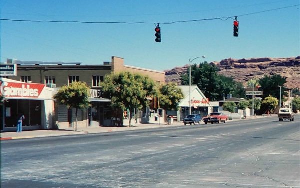 downtown moab july 1980 photo by James Stiles, Sr