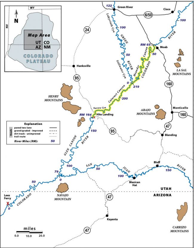 map of cataract canyon