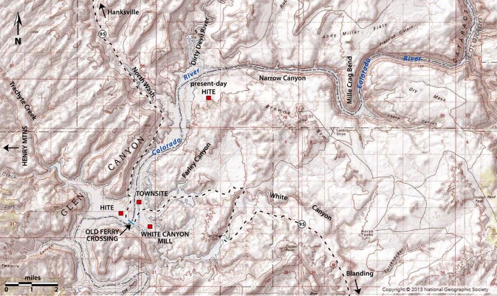 Map of Old Hite Ferry Crossing