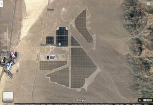 Google aerial of Nevada's Solar One Power Plant