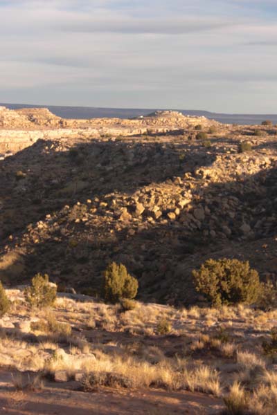 The village of Shipaulovi on the hump in the sunlight