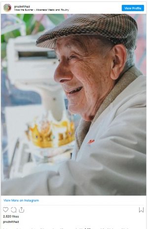 Moe Albanese, beloved owner of Albanese Meats in Little Italy, NYC. Moe passed away from complications of Covid 19 this April.