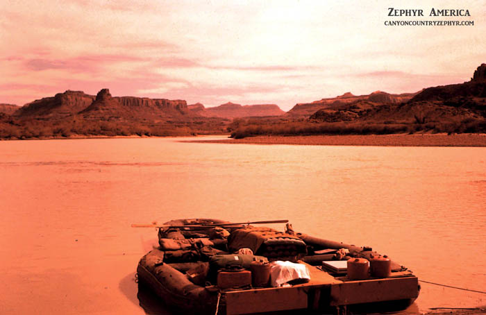 Boat launch on Glen Canyon. October, 1962. Photo by Edna Fridley