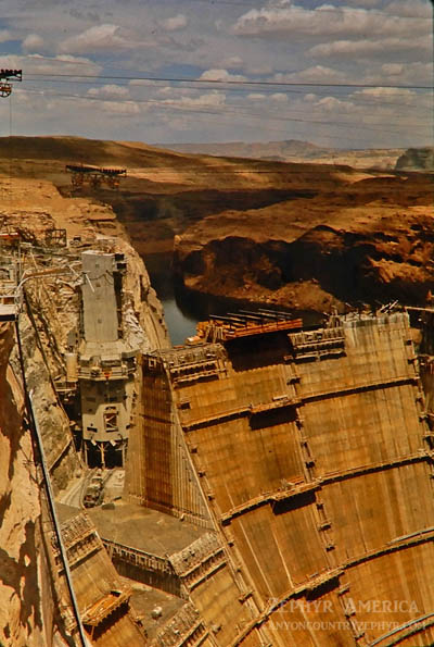 Glen Canyon Dam. May, 1963. Photo by Edna Fridley