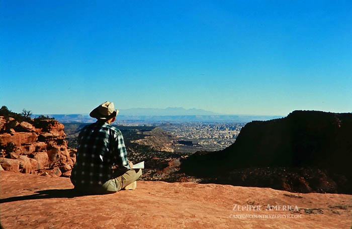 Ken Sleight at the Top of the Flint Trail. October, 1964. Photo by Edna Fridley