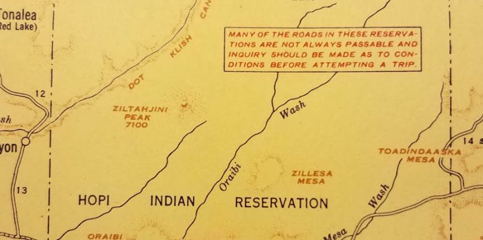 From an old Standard Stations Map of Arizona