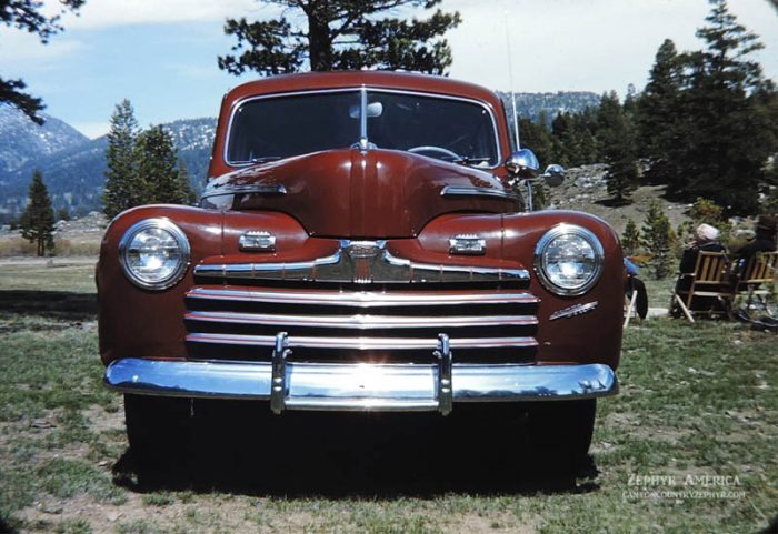 Herb Ringer's Ford Super Deluxe in Hope Valley, California. 1946