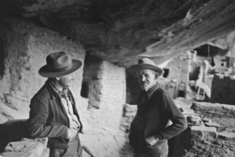 John Wetherill on the right with his successor at Navajo National Monument, Jim Brewer