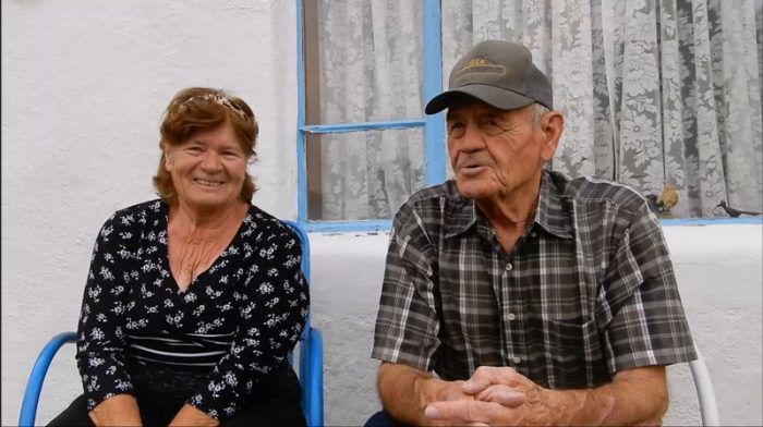 Zorka (left) and Nick (right) Pavletich, sitting outside their motel, the Maverick Motel, in Raton, New Mexico.