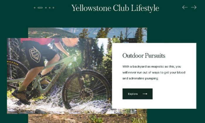 From the Yellowstone Club website.