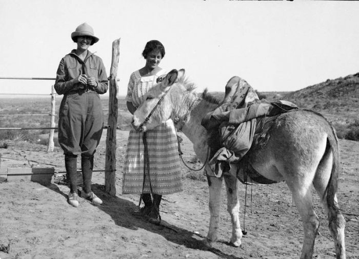 Mildred Kaye Smith on the left with Lillian Wilhelm