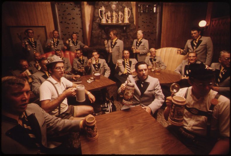 Practicing German songs in New Ulm, Minnesota. 1975. Photo by Flip Schulke. From the National Archives