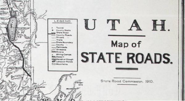 Utah State Road Map. 1910