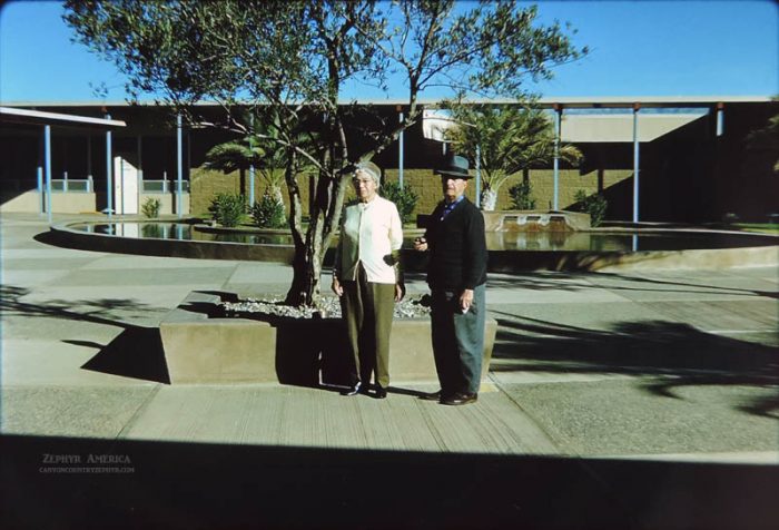 The Courtyard of the Death Valley Museum. Herb Ringer. 1961