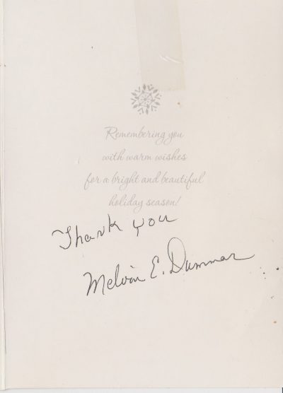 Christmas Card from Melvin Dummar. c/o Barbie Dale