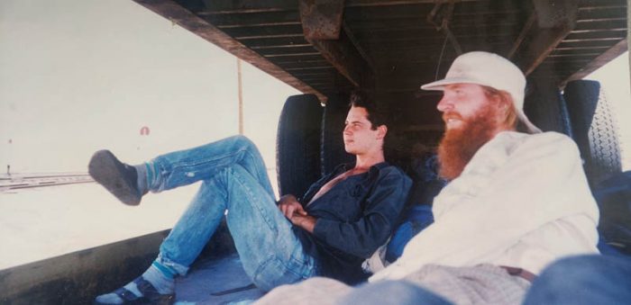 David Whidden and Hugh Glass "watching the world roll by” on the way to Grand Junction. Photo by Timothy Knouff