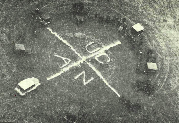 Four Corners “monument” as it looked in 1962; maintained by the Cortez Jeep Club (June & Bill Head photo)