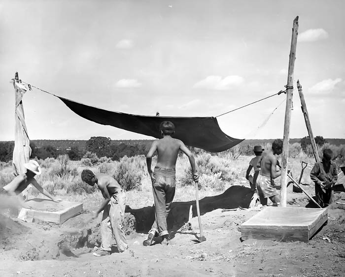Explorers Camp boys at ‘Cibola City’ archaeological site near Cahone, CO