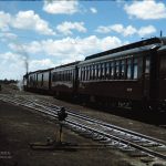 The train waits at Chama, New Mexico. 1948. Photo by Herb Ringer