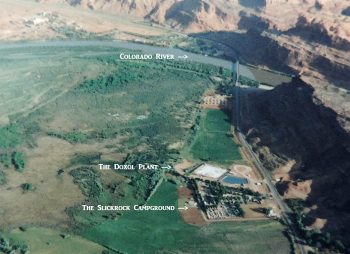 Aerial of the Doxol plant and surroundings. Photo by Jim Stiles