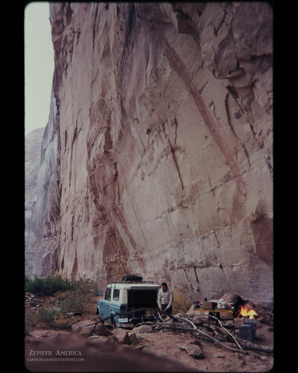 Making Camp in the Maze District. July 1973. Photo by Edna Fridley