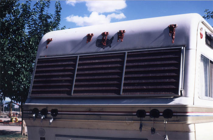 The melted running lights on Reuben's trailer. Photo by Jim Stiles