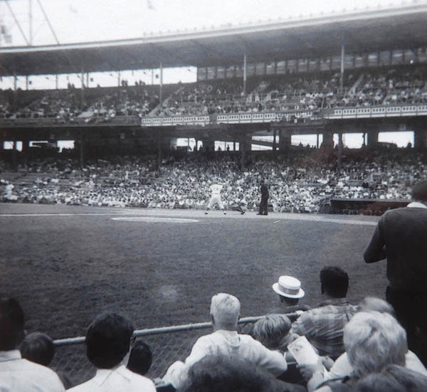 The Reds and the Giants. Crosley Field. Cincinnatti. Photo by James Stiles, Sr