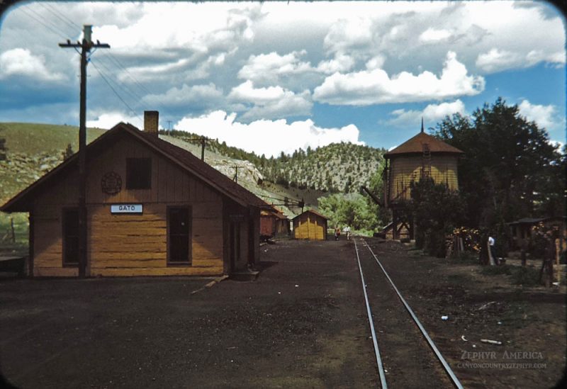 The Station at Gato/Pagosa Junction, Colorado. 1948. Photo by Herb Ringer