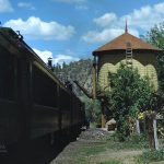 Roses along the Water Tower and Section House at Gato. 1948. Photo by Herb Ringer