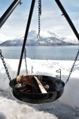 Tore's new tripod. Photo by Damon Falke