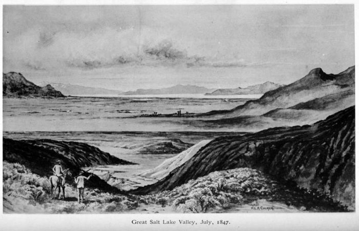 Salt Lake Valley, 1847. Image credit: Deseret News.