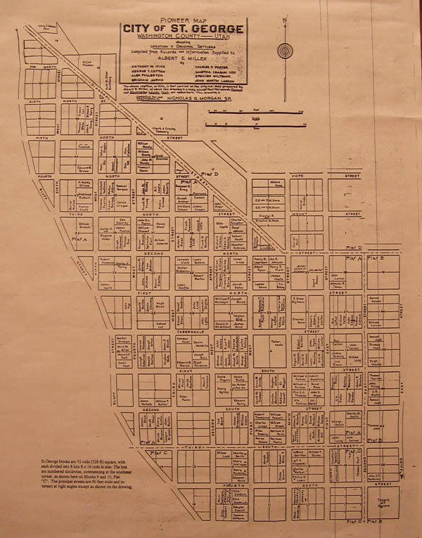 St. George Plat Map, 1862. Image credit: Washington County Historical Society.