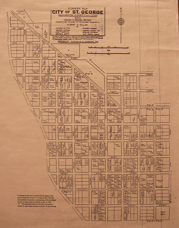 St. George Plat Map, 1862. Image credit: Washington County Historical Society.