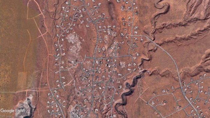 Post-Productivist Landscape, “Low-Impact” Residential Subdivision. Photo credit: Google Earth.