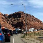 A normal day of traffic on US 191 outside Moab