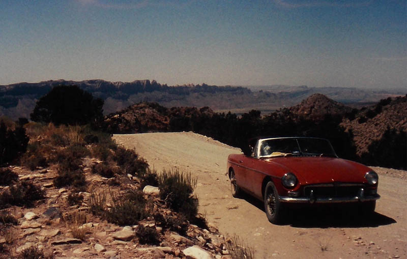 Headed up the Loop Road, above Pack Creek. August 1973. Photo by Jim Stiles