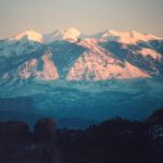 The La Sal Mtns from Arches National Park. November 1976. Photo by Jim Stiles